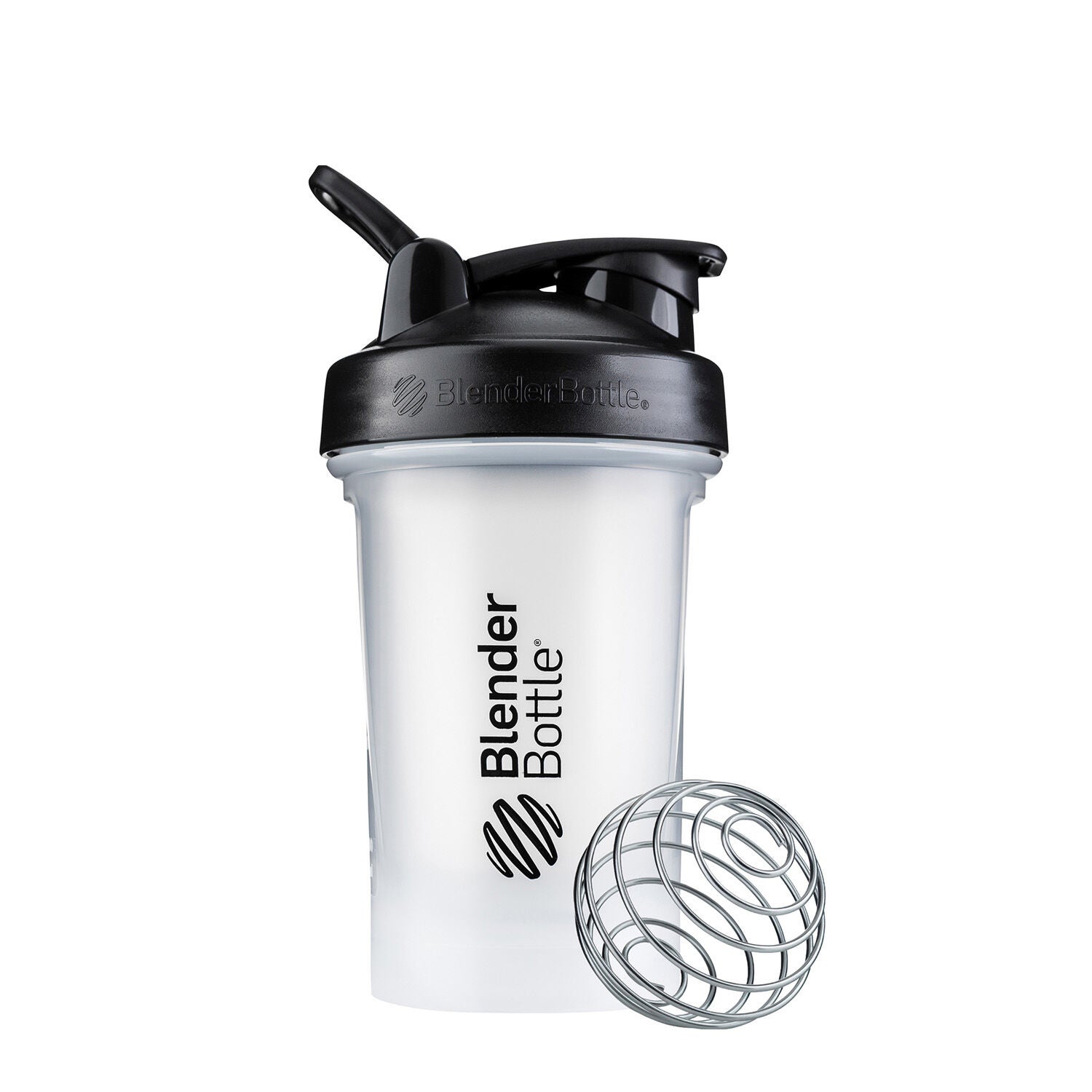 Classic Protein Shaker Bottle V2 20 oz Black and Clear 1 Item GNC